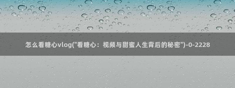 糖心vlog精品